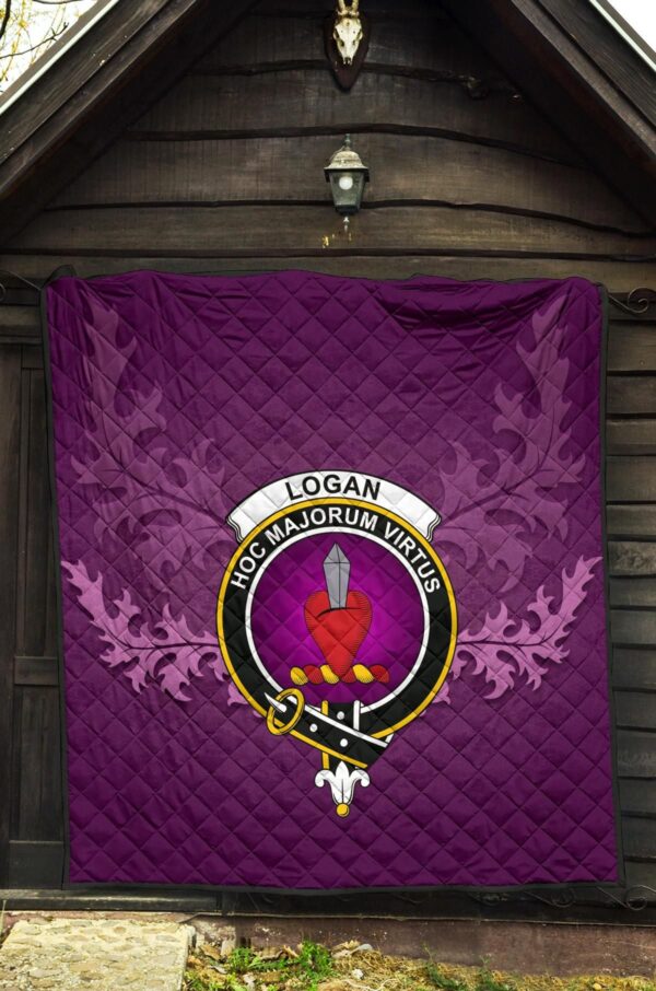 Logan Ancient Clan Quilt, Scottish Tartan Logan Ancient Clans Quilt Violet Style - Image 5