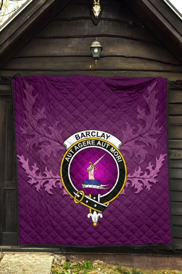 Barclay Dress Modern Clan Quilt, Scottish Tartan Barclay Dress Modern Clans Quilt Violet Style - Image 5