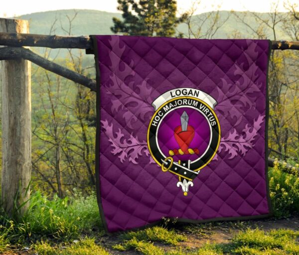 Logan Ancient Clan Quilt, Scottish Tartan Logan Ancient Clans Quilt Violet Style - Image 8