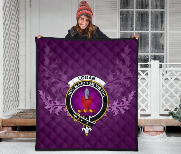 Logan Ancient Clan Quilt, Scottish Tartan Logan Ancient Clans Quilt Violet Style - Image 3