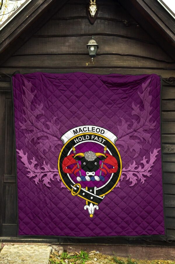 MacLeod of Lewis Modern Clan Quilt, Scottish Tartan MacLeod of Lewis Modern Clans Quilt Violet Style - Image 5