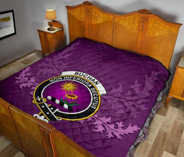 Buchan Ancient Clan Quilt, Scottish Tartan Buchan Ancient Clans Quilt Violet Style - Image 11