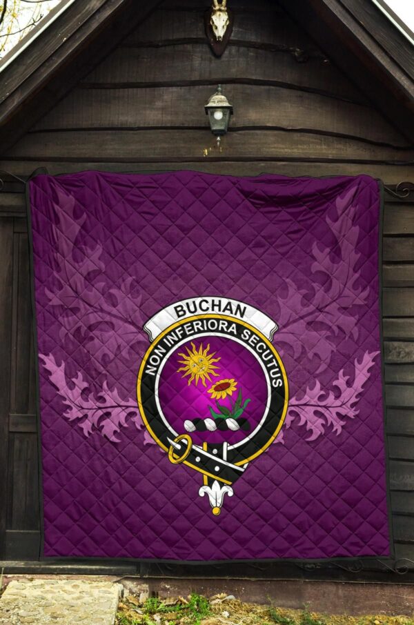 Buchan Ancient Clan Quilt, Scottish Tartan Buchan Ancient Clans Quilt Violet Style - Image 5