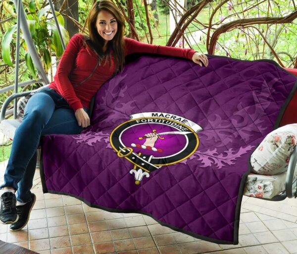 MacRae Dress Modern Clan Quilt, Scottish Tartan MacRae Dress Modern Clans Quilt Violet Style - Image 7