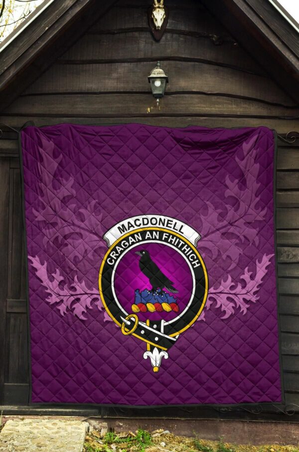 MacDonnell of Glengarry Ancient Clan Quilt, Scottish Tartan MacDonnell of Glengarry Ancient Clans Quilt Violet Style - Image 5