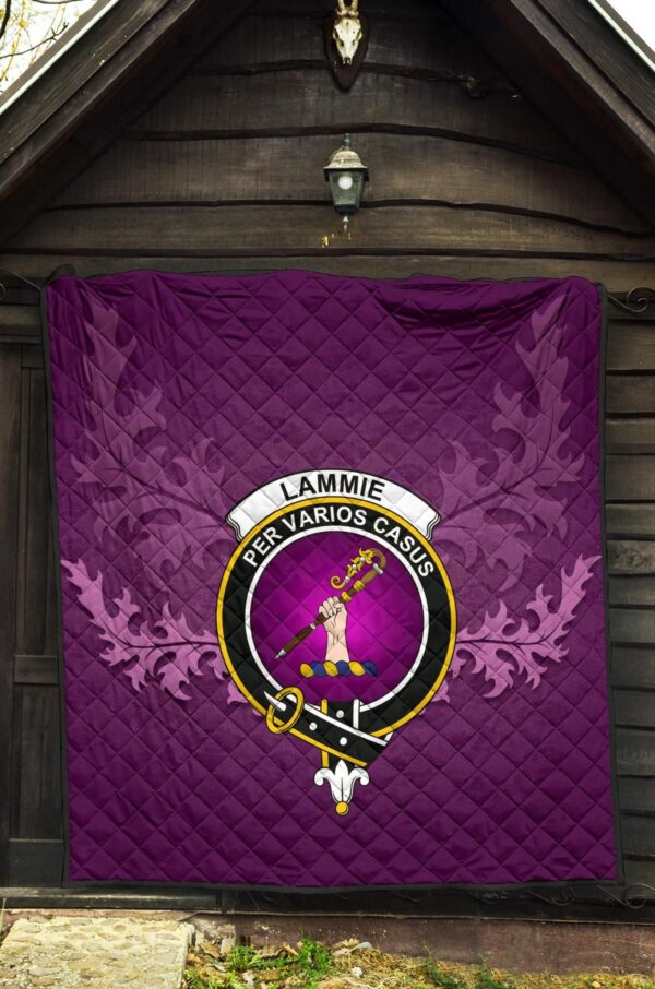 Lamont Ancient Clan Quilt, Scottish Tartan Lamont Ancient Clans Quilt Violet Style - Image 5