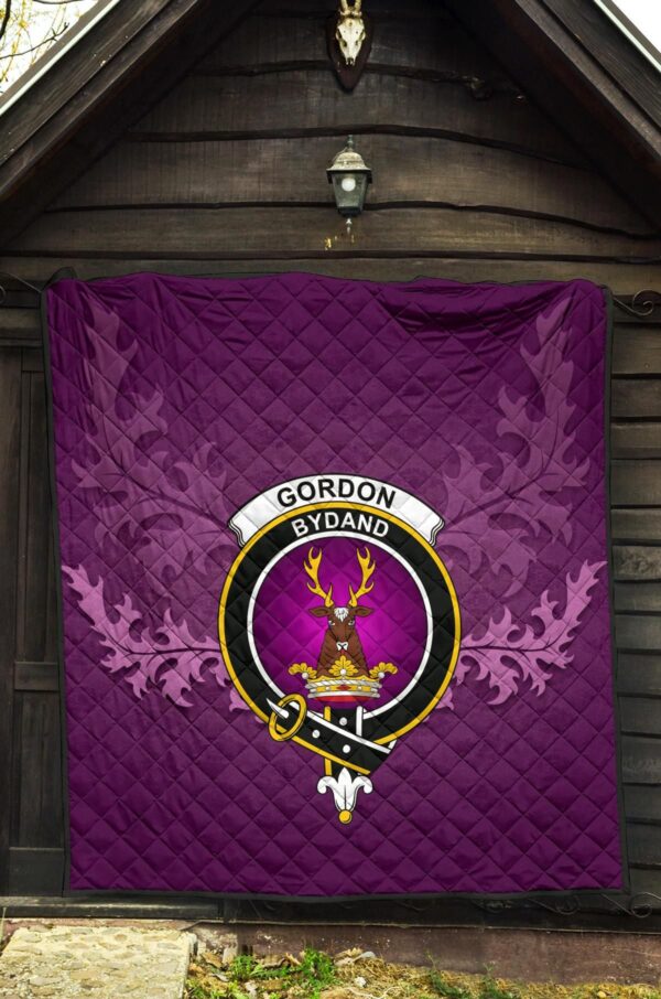 Gordon Old Ancient Clan Quilt, Scottish Tartan Gordon Old Ancient Clans Quilt Violet Style - Image 5