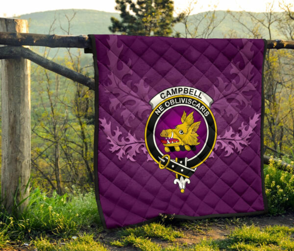 Campbell Ancient 02 Clan Quilt, Scottish Tartan Campbell Ancient 02 Clans Quilt Violet Style - Image 8