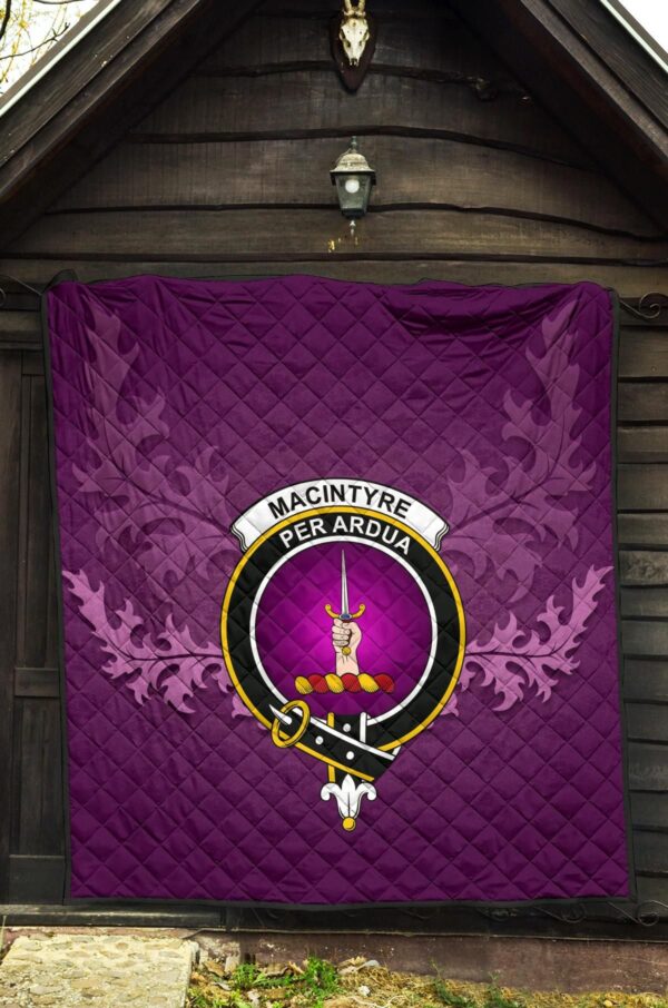 MacIntyre Ancient Clan Quilt, Scottish Tartan MacIntyre Ancient Clans Quilt Violet Style - Image 5