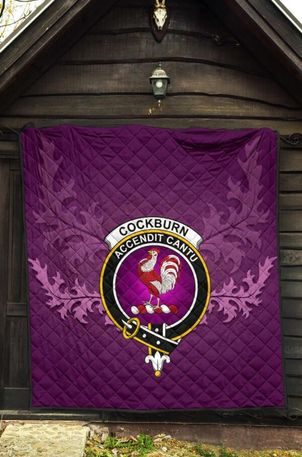 Cockburn Ancient Clan Quilt, Scottish Tartan Cockburn Ancient Clans Quilt Violet Style - Image 5