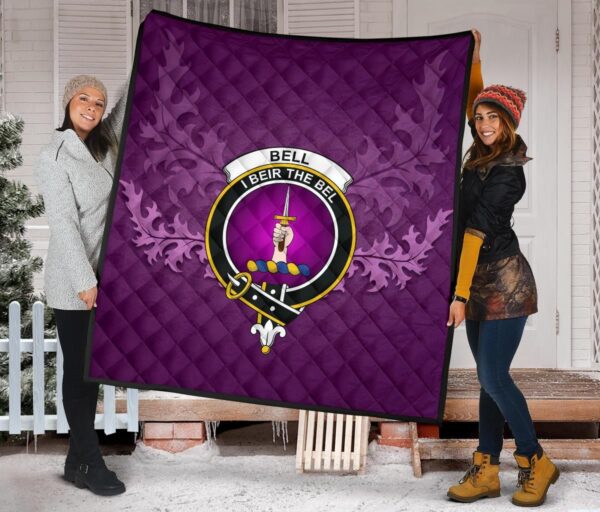 Bell of the Borders Clan Quilt, Scottish Tartan Bell of the Borders Clans Quilt Violet Style - Image 2