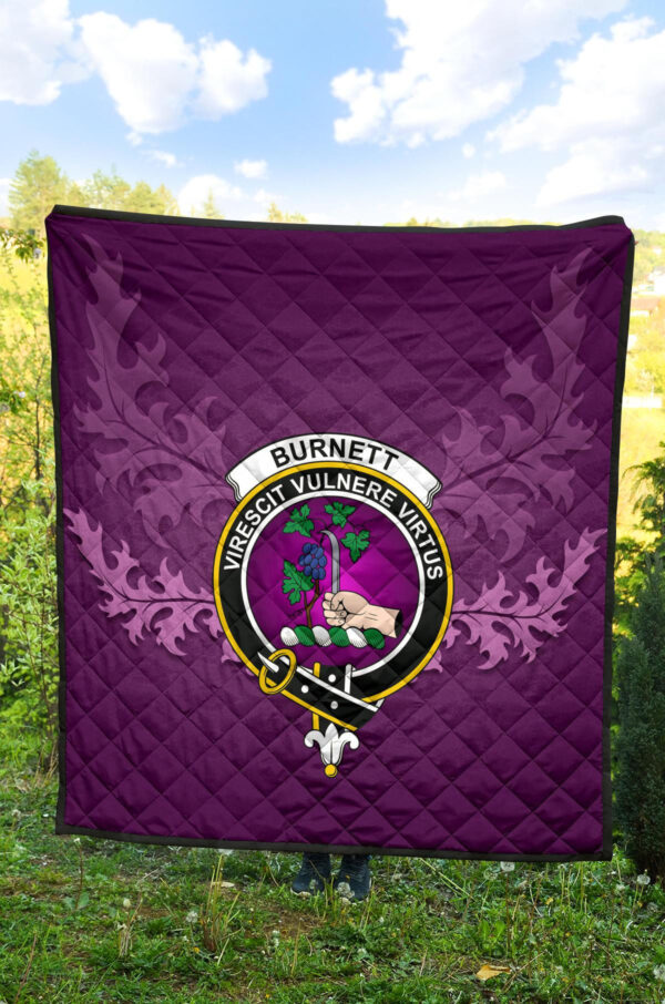 Burnett Ancient Clan Quilt, Scottish Tartan Burnett Ancient Clans Quilt Violet Style - Image 4