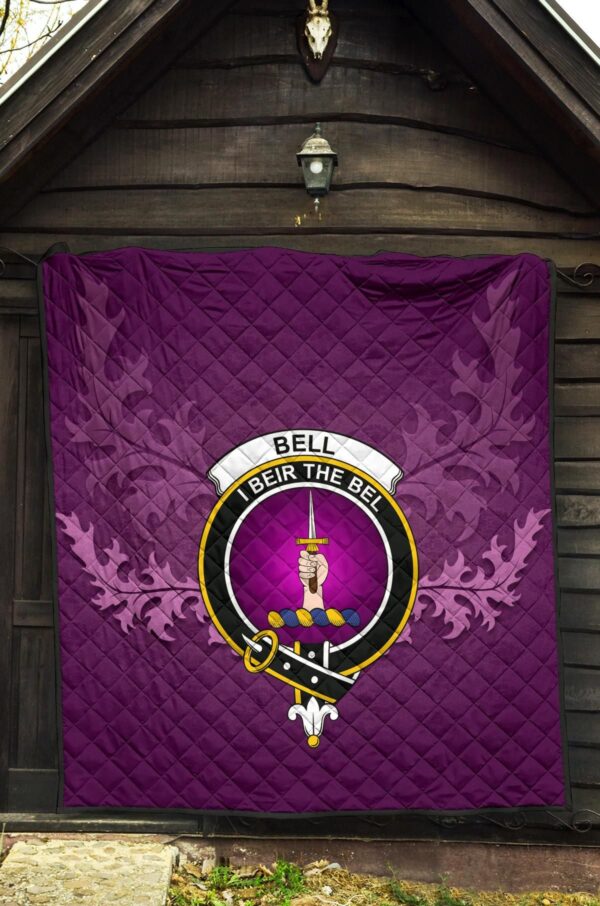 Bell of the Borders Clan Quilt, Scottish Tartan Bell of the Borders Clans Quilt Violet Style - Image 5