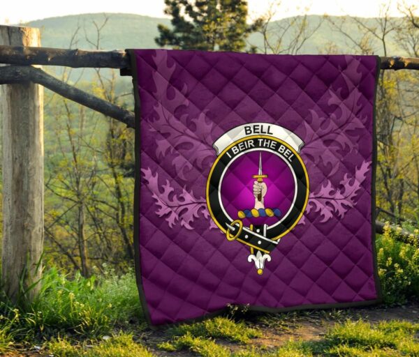 Bell of the Borders Clan Quilt, Scottish Tartan Bell of the Borders Clans Quilt Violet Style - Image 8