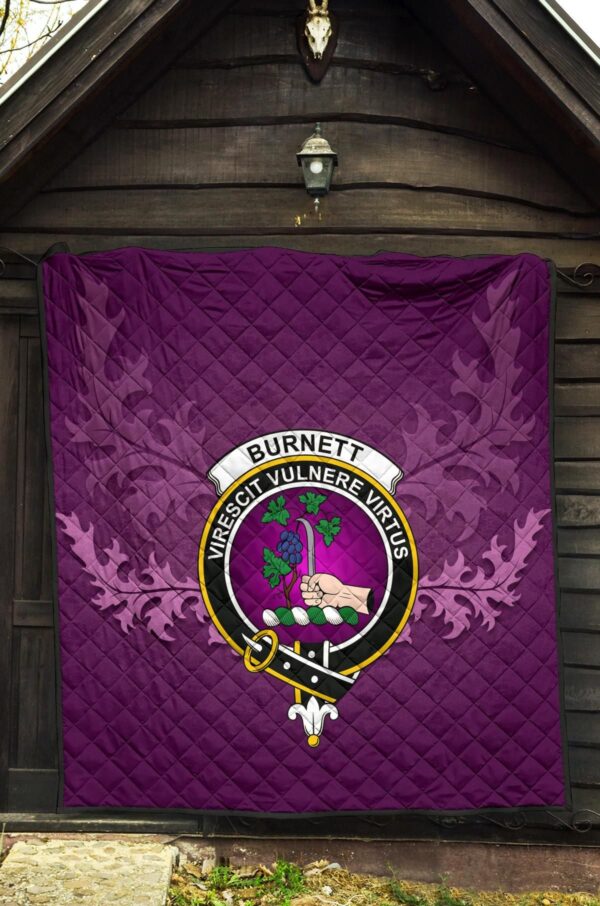 Burnett Ancient Clan Quilt, Scottish Tartan Burnett Ancient Clans Quilt Violet Style - Image 5