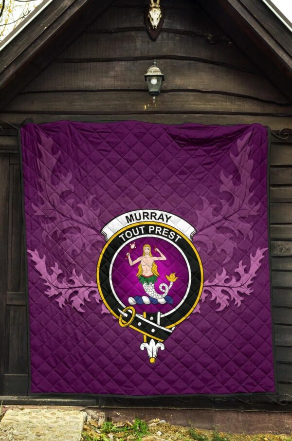 Murray of Atholl Ancient Clan Quilt, Scottish Tartan Murray of Atholl Ancient Clans Quilt Violet Style - Image 5