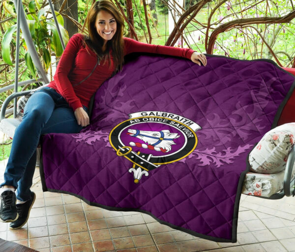 Galbraith Ancient Clan Quilt, Scottish Tartan Galbraith Ancient Clans Quilt Violet Style - Image 7