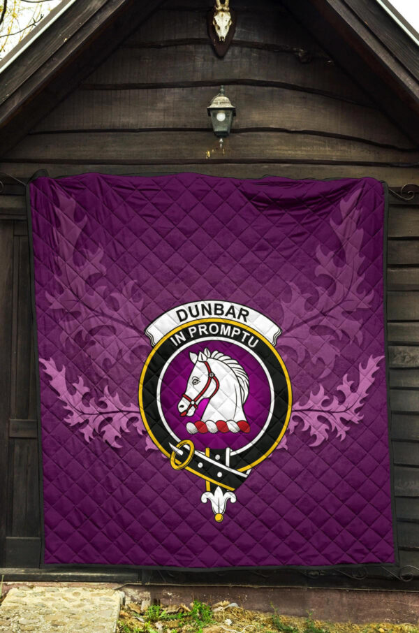 Dunbar Modern Clan Quilt, Scottish Tartan Dunbar Modern Clans Quilt Violet Style - Image 5