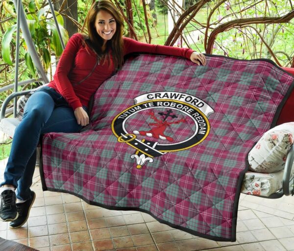 Tartanclans Premium Quilt, Crawford Ancient Tartan Quilt - Image 3