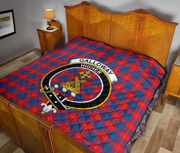 Tartanclans Premium Quilt, Galloway Red Tartan Quilt - Image 10