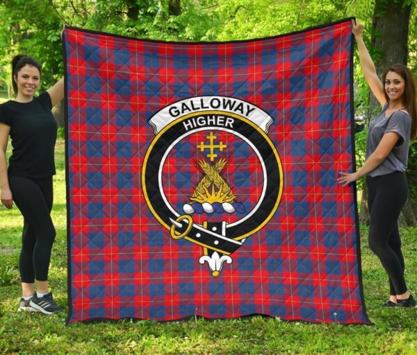 Tartanclans Premium Quilt, Galloway Red Tartan Quilt