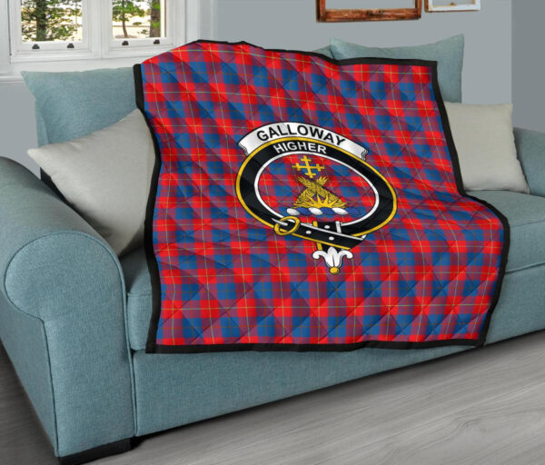 Tartanclans Premium Quilt, Galloway Red Tartan Quilt - Image 9