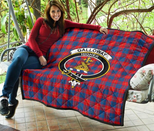 Tartanclans Premium Quilt, Galloway Red Tartan Quilt - Image 3