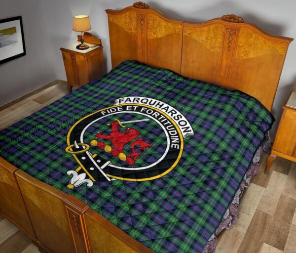 Tartanclans Premium Quilt, Farquharson Ancient Tartan Quilt - Image 10