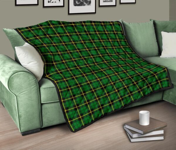 Tartanclans Premium Quilt, Wallace Hunting, Green Tartan Quilt - Image 8