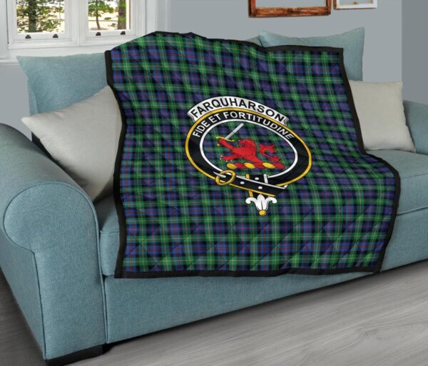 Tartanclans Premium Quilt, Farquharson Ancient Tartan Quilt - Image 9