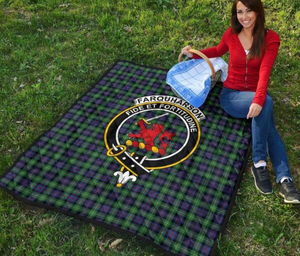 Tartanclans Premium Quilt, Farquharson Ancient Tartan Quilt - Image 2