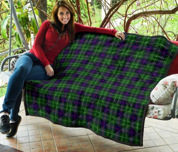 Tartanclans Premium Quilt, Leslie Hunting Tartan Quilt - Image 3