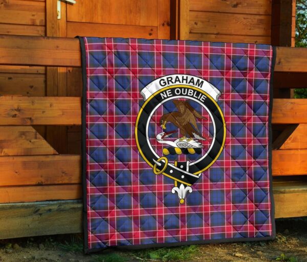 Tartanclans Premium Quilt, Graham of Menteith Red Tartan Quilt - Image 5