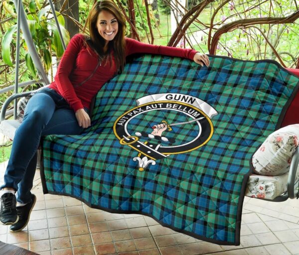 Tartanclans Premium Quilt, Gunn Ancient Tartan Quilt - Image 3