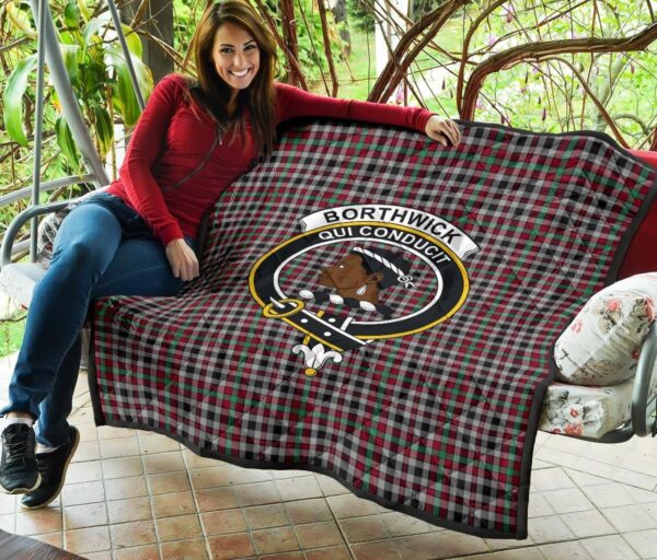 Tartanclans Premium Quilt, Borthwick Ancient Tartan Quilt - Image 4