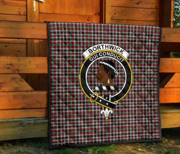 Tartanclans Premium Quilt, Borthwick Ancient Tartan Quilt - Image 5