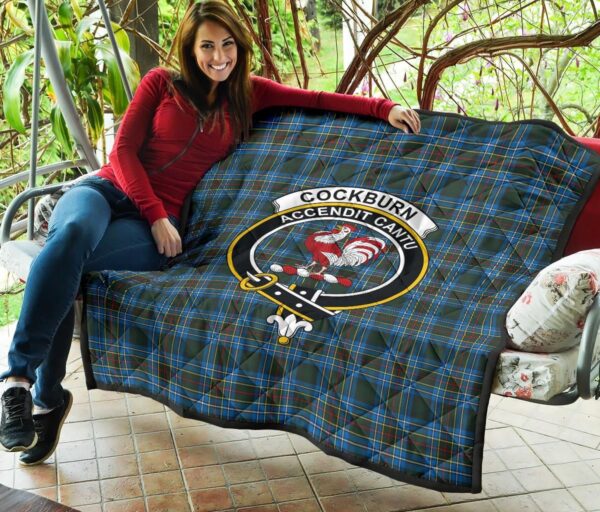 Tartanclans Premium Quilt, Cockburn Modern Tartan Quilt - Image 3