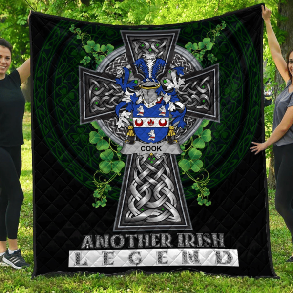 Cook Irish Family Crest Premium Quilt - Irish Legend