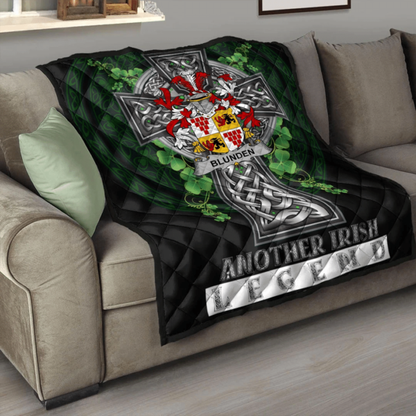 Blunden Irish Family Crest Premium Quilt - Irish Legend - Image 3