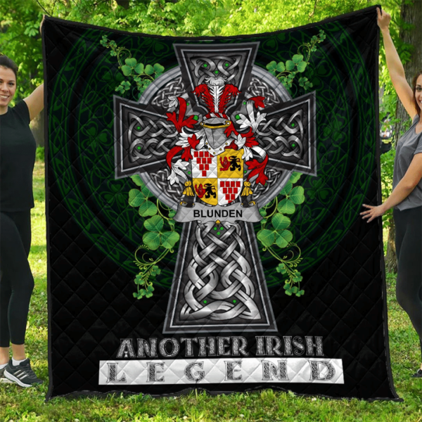 Blunden Irish Family Crest Premium Quilt - Irish Legend