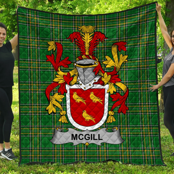 Mcgill Irish Family Crest Premium Quilt - Irish National Tartan