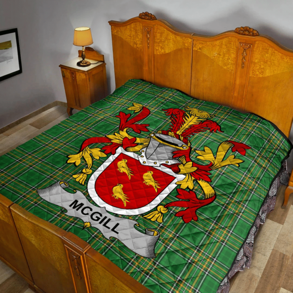 Mcgill Irish Family Crest Premium Quilt - Irish National Tartan - Image 2