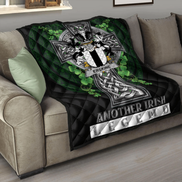 Erskine Irish Family Crest Premium Quilt - Irish Legend - Image 3