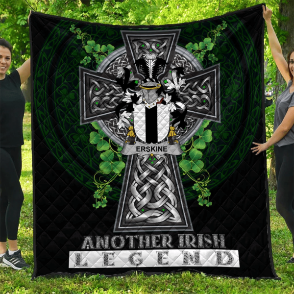 Erskine Irish Family Crest Premium Quilt - Irish Legend