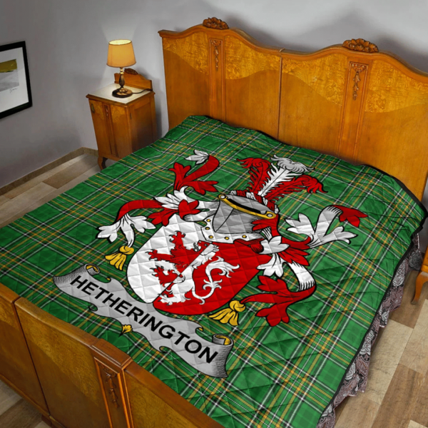 Hetherington Irish Family Crest Premium Quilt - Irish National Tartan - Image 2