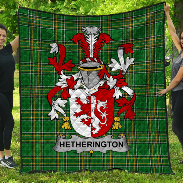 Hetherington Irish Family Crest Premium Quilt - Irish National Tartan