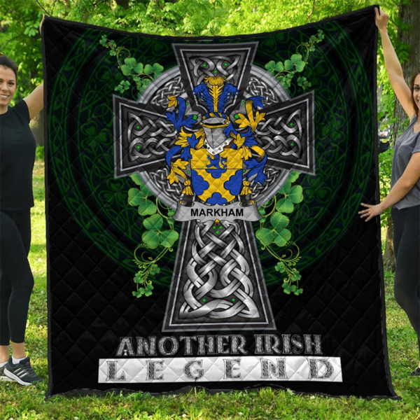 Markham Irish Family Crest Premium Quilt - Irish Legend