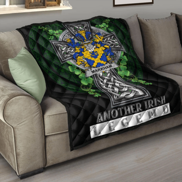 Markham Irish Family Crest Premium Quilt - Irish Legend - Image 3