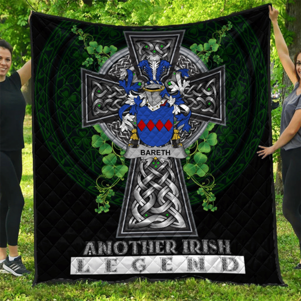 Bareth Irish Family Crest Premium Quilt - Irish Legend