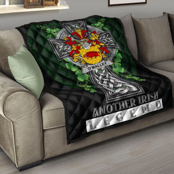 Malley or O'Malley Irish Family Crest Premium Quilt - Irish Legend - Image 3